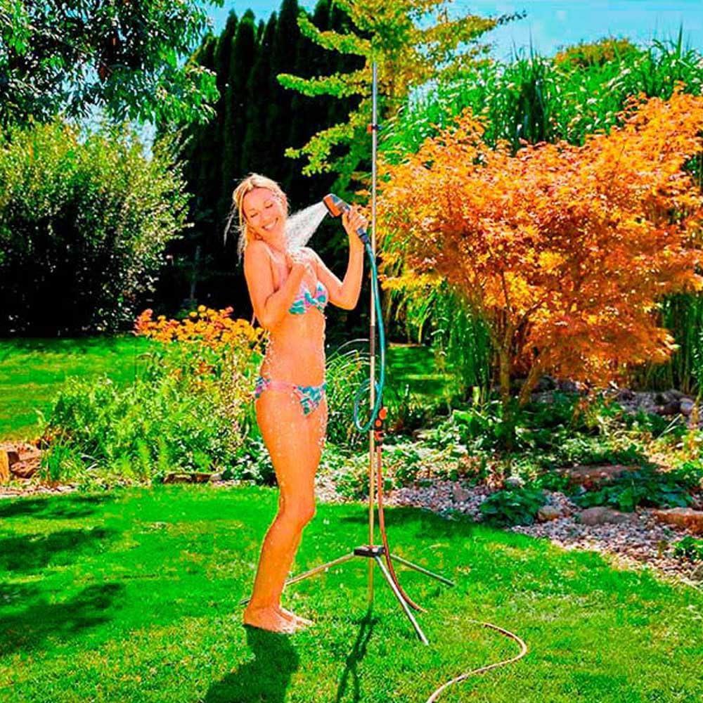 image960 Outdoor Portable Garden Shower Trio On Stand