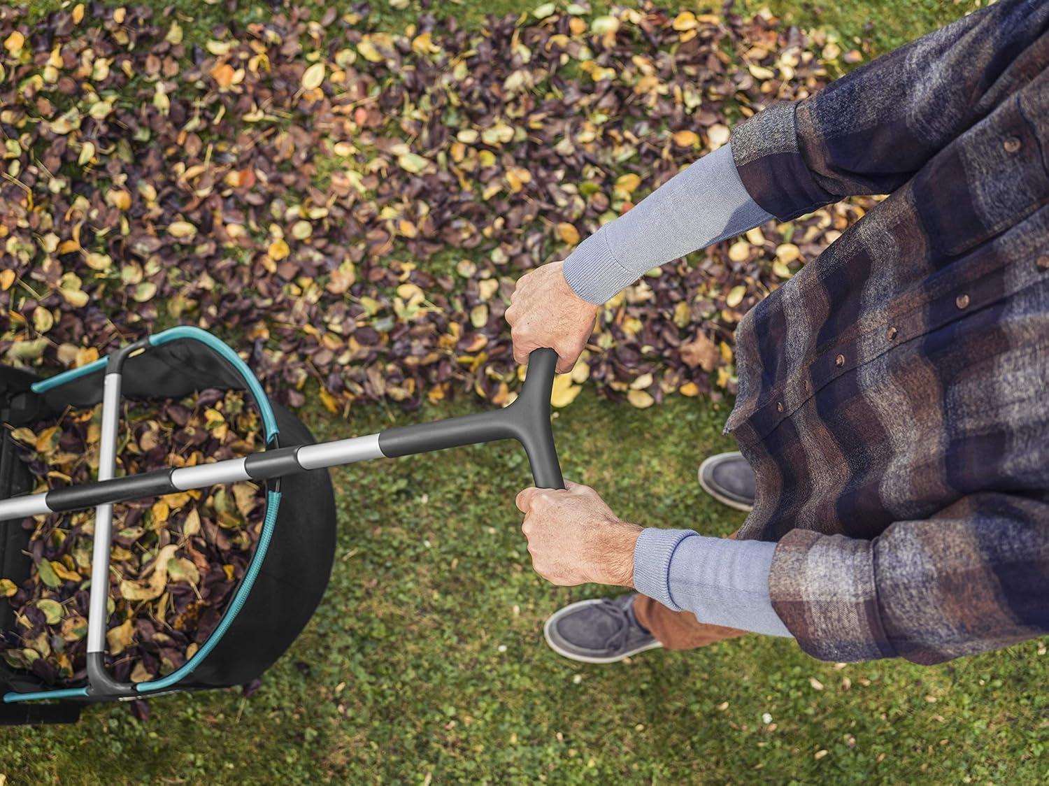 imageGARDENA 03565 Lawn and Leaf Collector Durable and Easy to Manuever Push Lawn and Leaf Sweeper with Large Capacity 32 cu ft Mesh Collection Hopper Bag 5 Year WarrantyModern