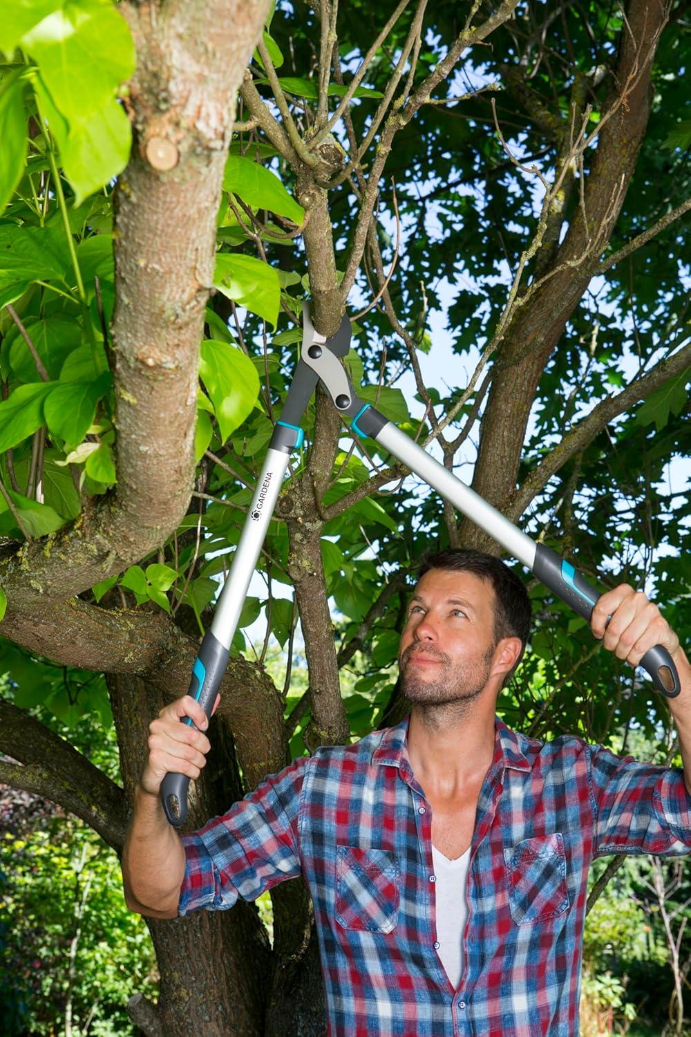 imageGARDENA 12003 Bypass Loppers Pruning Shears Heavy Duty Steel Blade for Cutting in Garden 27quot Handle Pruning Shears Cut up to 165quot Inch Diameter Branches Made in GermanyBypass