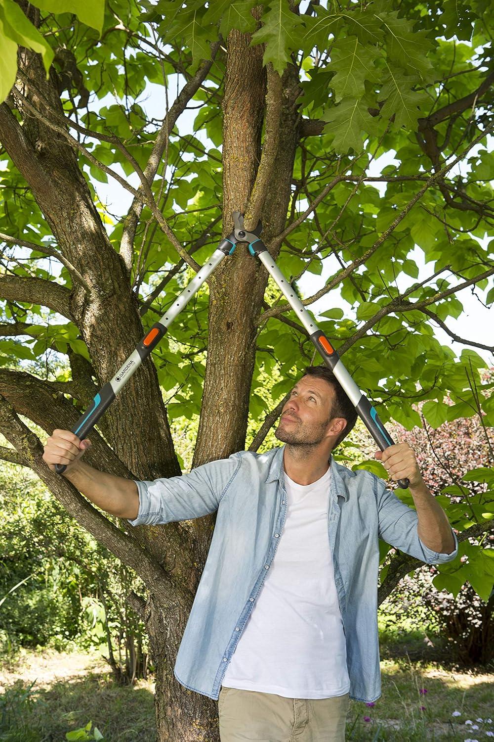 imageGARDENA 12003 Bypass Loppers Pruning Shears Heavy Duty Steel Blade for Cutting in Garden 27quot Handle Pruning Shears Cut up to 165quot Inch Diameter Branches Made in GermanyBypass