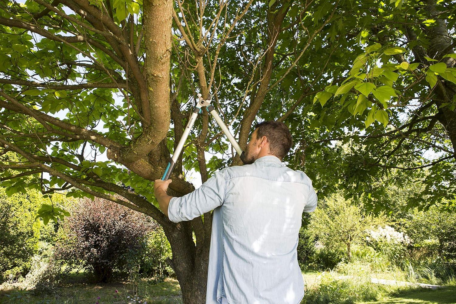 imageGARDENA 12003 Bypass Loppers Pruning Shears Heavy Duty Steel Blade for Cutting in Garden 27quot Handle Pruning Shears Cut up to 165quot Inch Diameter Branches Made in GermanyAnvil