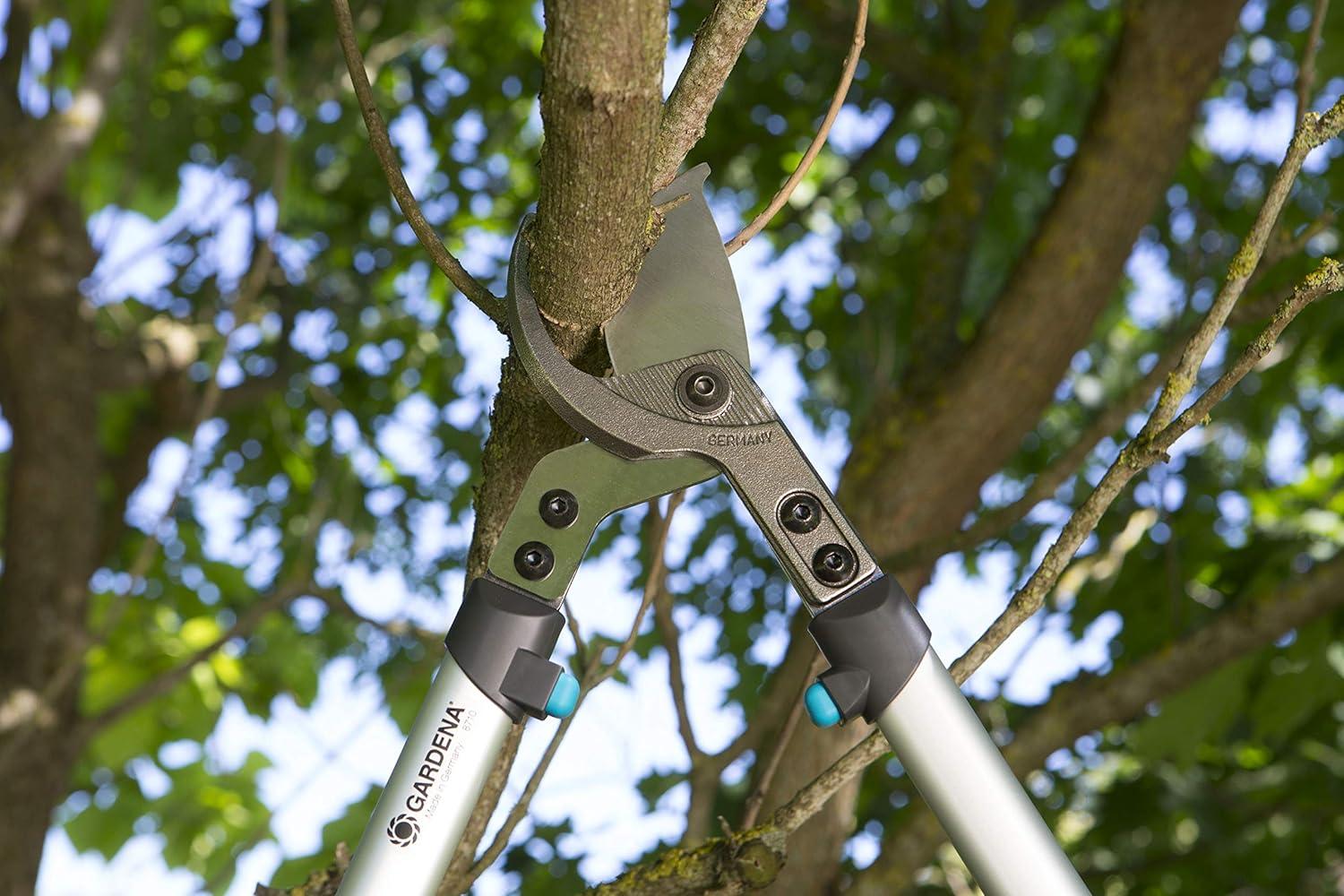 imageGARDENA 12003 Bypass Loppers Pruning Shears Heavy Duty Steel Blade for Cutting in Garden 27quot Handle Pruning Shears Cut up to 165quot Inch Diameter Branches Made in GermanySingle