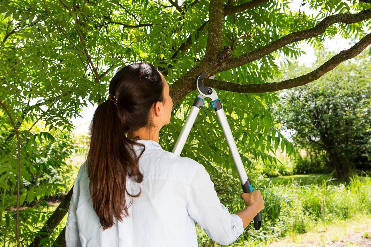 imageGARDENA 12003 Bypass Loppers Pruning Shears Heavy Duty Steel Blade for Cutting in Garden 27quot Handle Pruning Shears Cut up to 165quot Inch Diameter Branches Made in GermanyAnvil