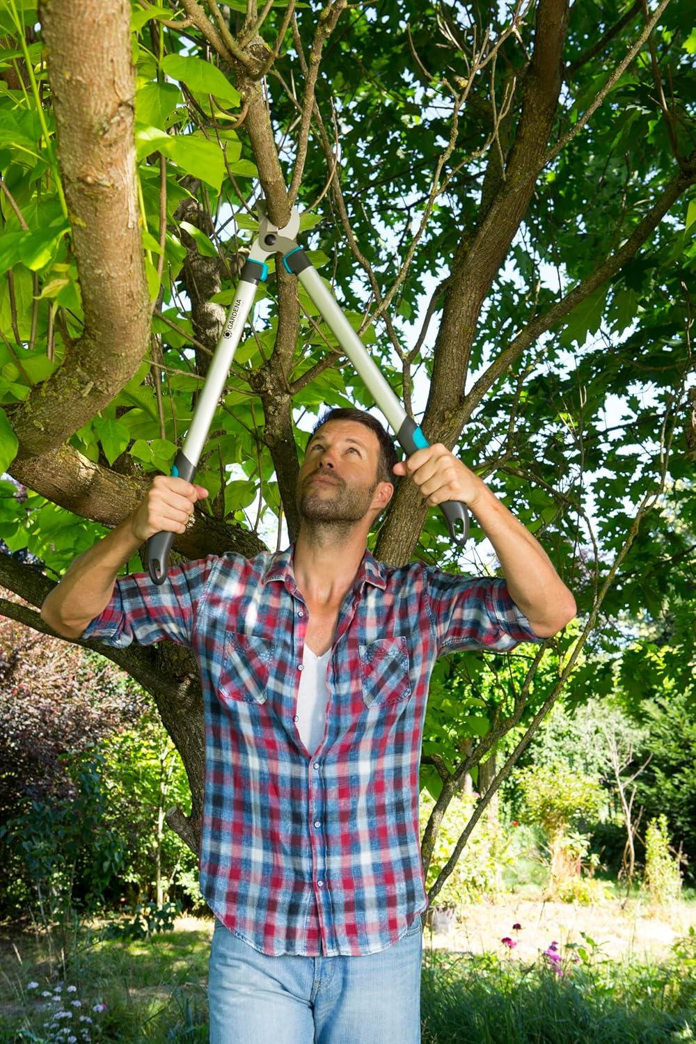 imageGARDENA 12003 Bypass Loppers Pruning Shears Heavy Duty Steel Blade for Cutting in Garden 27quot Handle Pruning Shears Cut up to 165quot Inch Diameter Branches Made in GermanyBypass