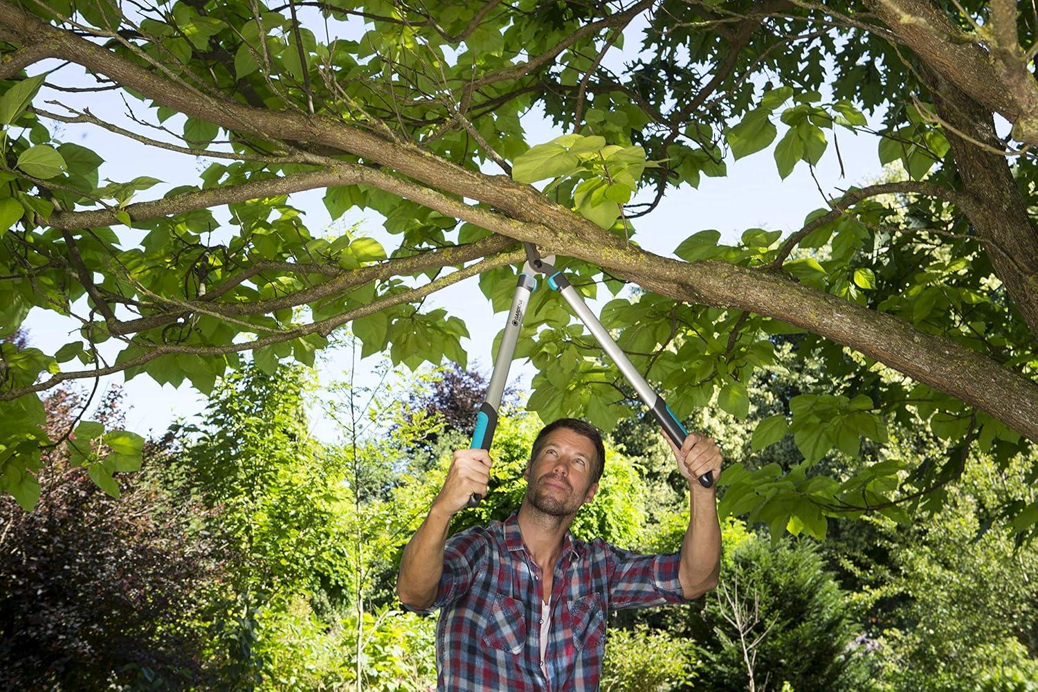 imageGARDENA 12003 Bypass Loppers Pruning Shears Heavy Duty Steel Blade for Cutting in Garden 27quot Handle Pruning Shears Cut up to 165quot Inch Diameter Branches Made in GermanyBypass