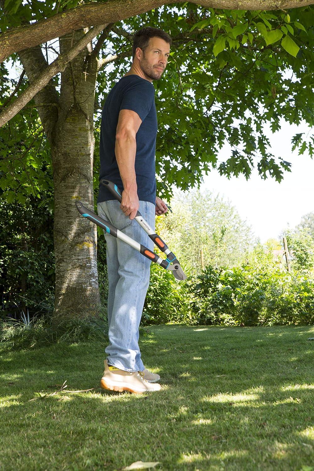 imageGARDENA 12003 Bypass Loppers Pruning Shears Heavy Duty Steel Blade for Cutting in Garden 27quot Handle Pruning Shears Cut up to 165quot Inch Diameter Branches Made in GermanyBypass