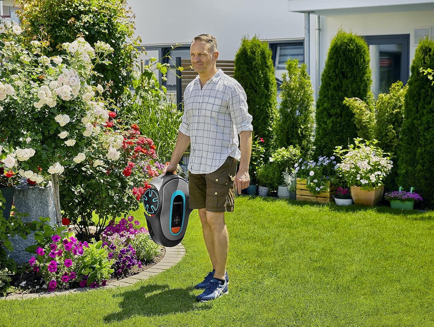 imageGARDENA 1500141 SILENO City Automatic Robotic Lawn Mower with Bluetooth app and Boundary Wire one of The quietest in its Class for lawns up to 2700 Sq Ft Made in Europe GreyMinimo