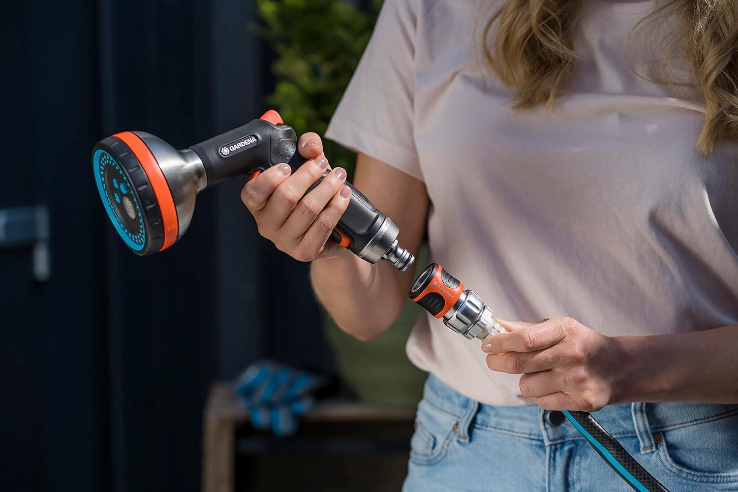 imageGARDENA 1827081 5 Piece Quick Connect Starter Set Fittings and Connectors For any 58 Inch or 12 Inch Garden Hose Sprinkler or Water Spray Nozzle Made In Germany5 Pack