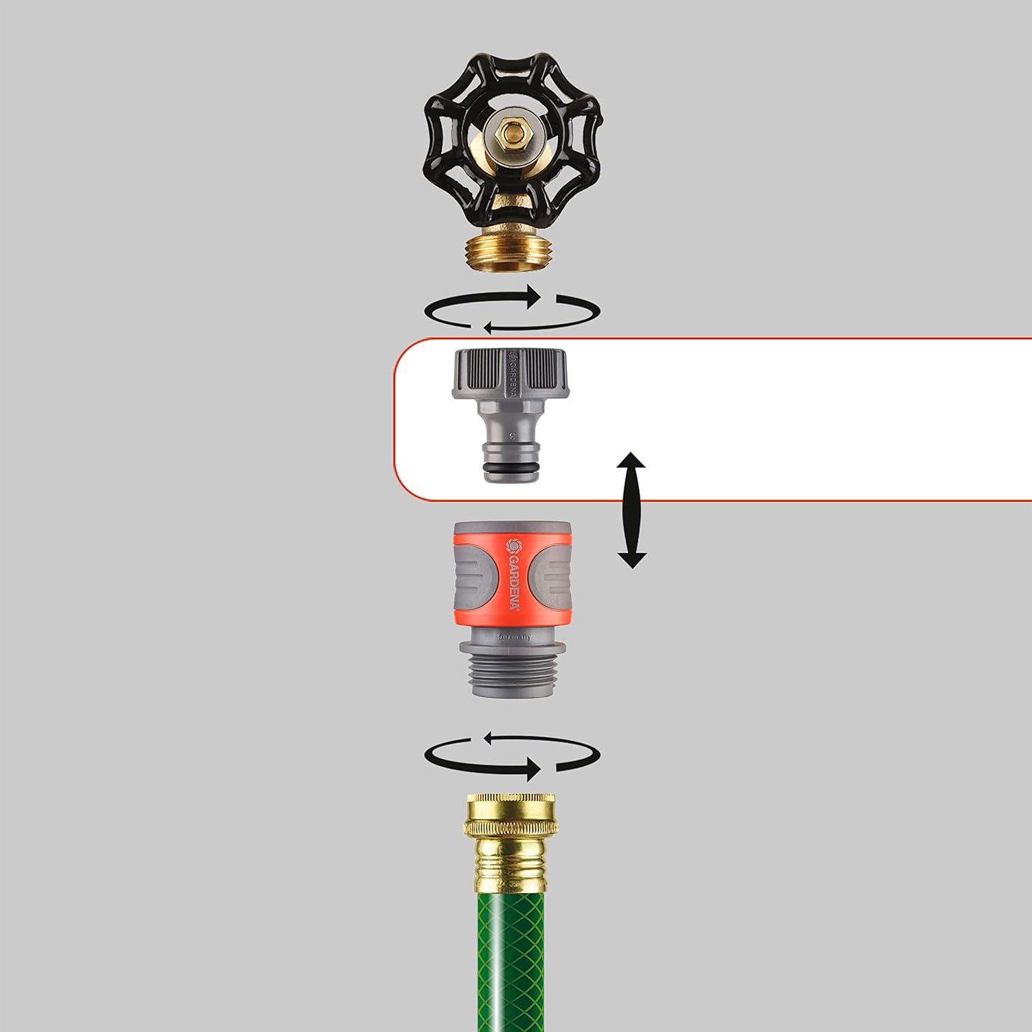 imageGARDENA 1827081 5 Piece Quick Connect Starter Set Fittings and Connectors For any 58 Inch or 12 Inch Garden Hose Sprinkler or Water Spray Nozzle Made In Germany5 Pack