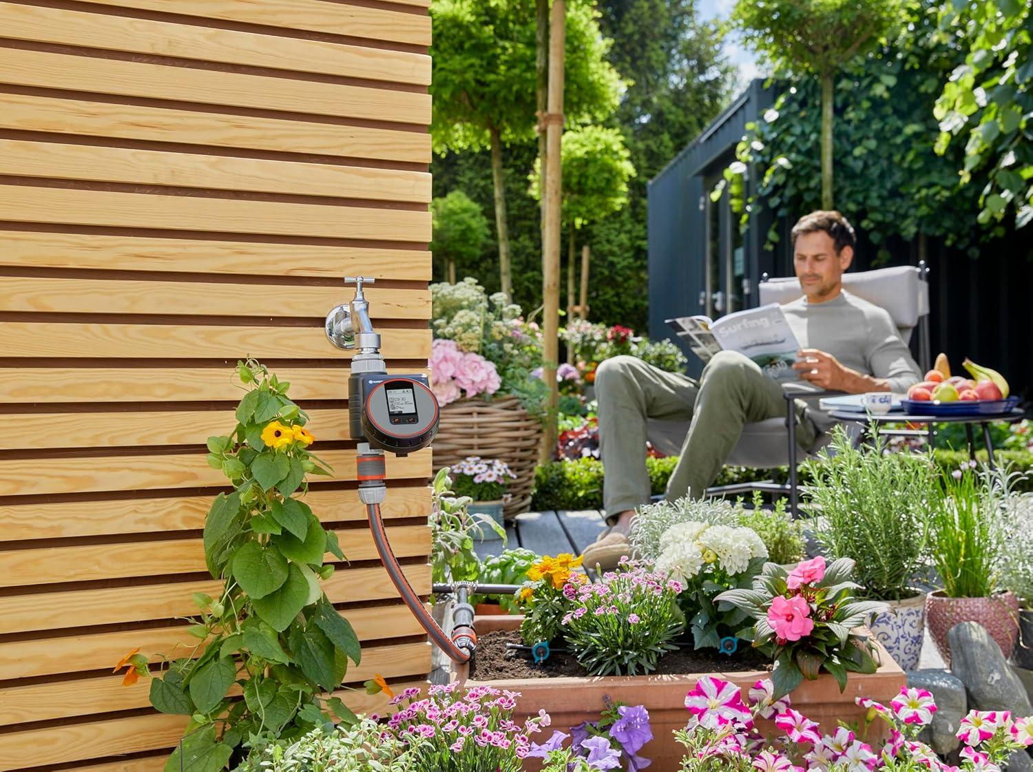 imageGARDENA 1890 Flex Hose Faucet Hose Connector Water TimerIrrigation computer Flex