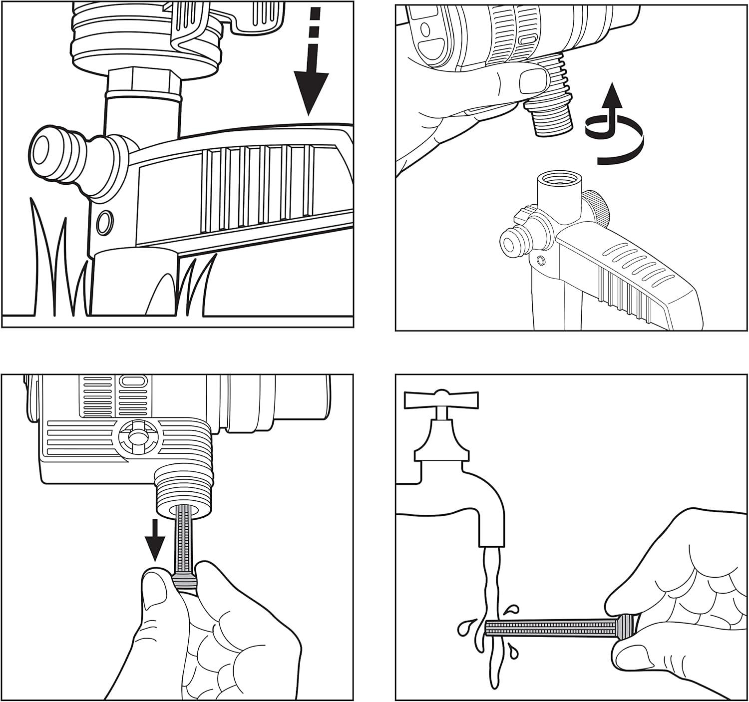 imageGARDENA 20575 Up to 2300 sq ft ZoomMaxx Adjustable Oscillating Sprinkler on Metal Step Spike for Watering Large Area Lawn with US Hose Threads Yard and Garden Gardena Quick Connects