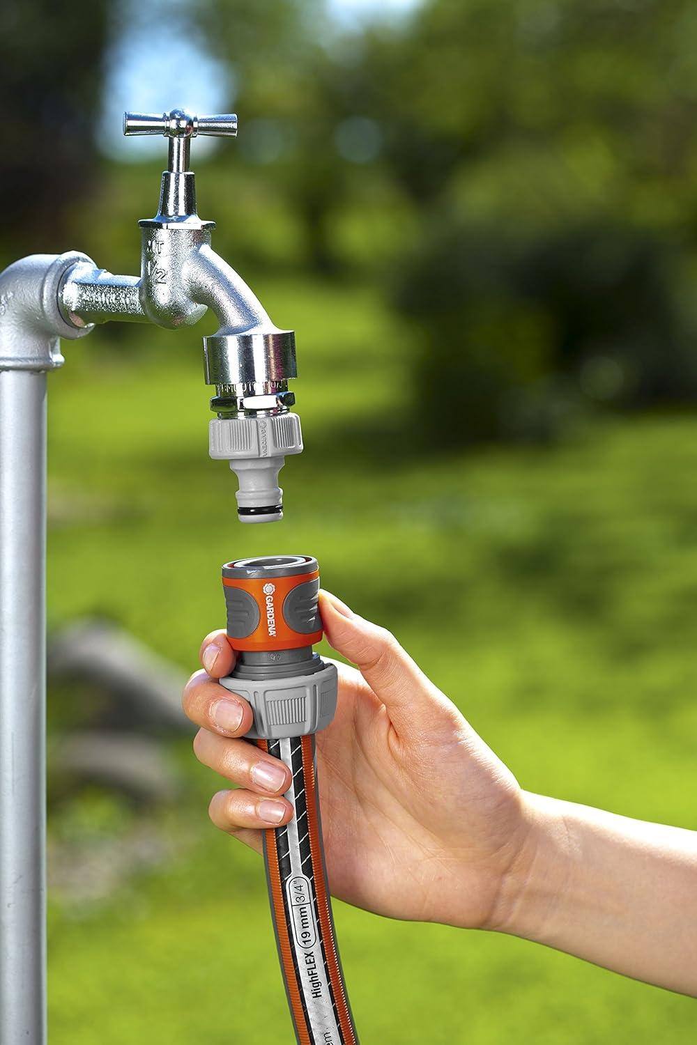 imageGARDENA 36826 58quot Faucet End Hose Repair Quick Connector Water StopNo Size