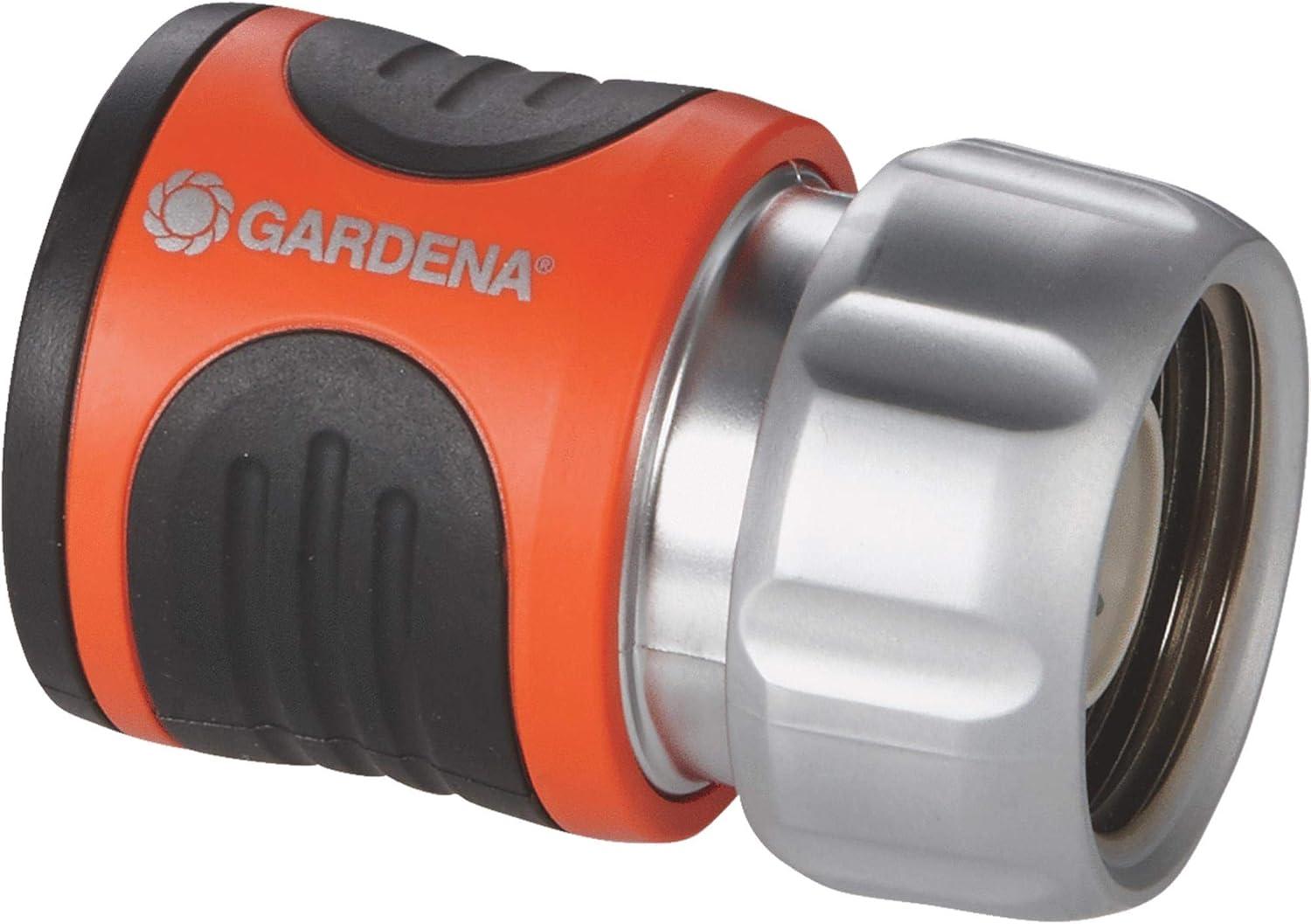 imageGARDENA 5Piece Premium Metal Quick Connect Garden Fittings Hose Attachment Kit for 58 Inch or 12 Inch Hose Quickly Attach Sprinklers Spray Nozzles and Accessories1 Set Pack of 10