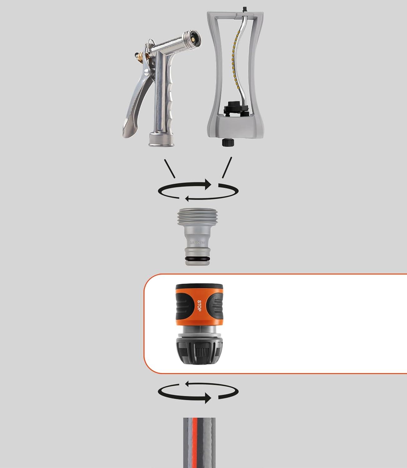 imageGardena 32913 12quot Accessory End Hose Repair Connector Water Stop