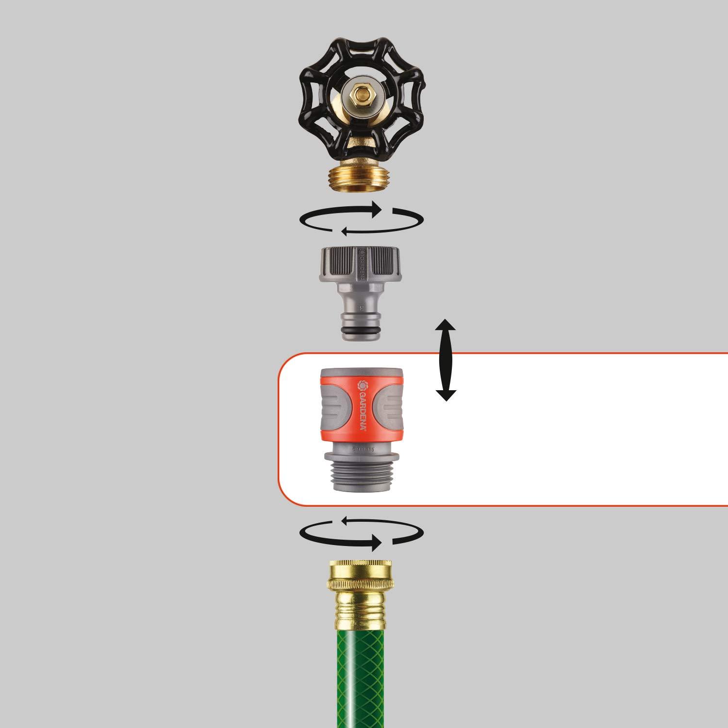 imageGardena 36917 Hose Connector Orange and Grey