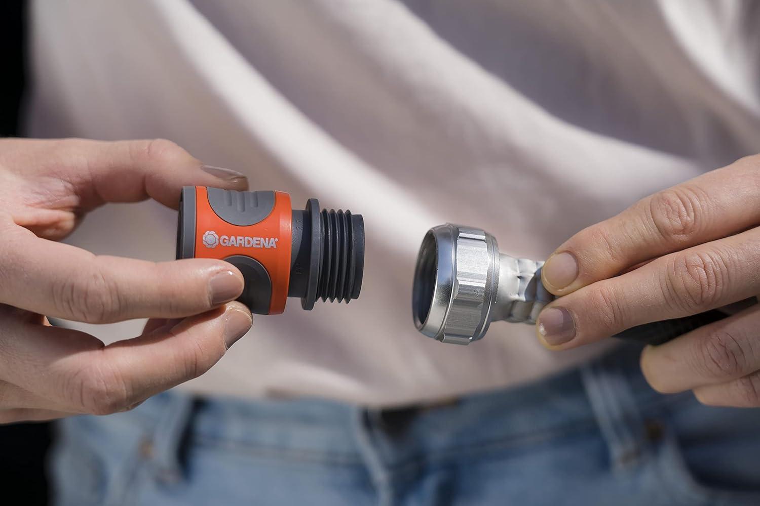 imageGardena 36917 Hose Connector Orange and Grey