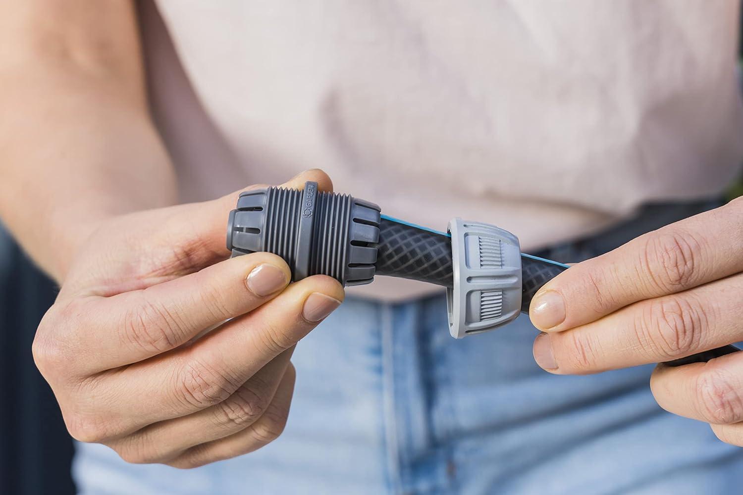 imageGardena 36935 Hose Repair Kit 58quot inch Hose End Connector Mender for Garden Hose Fittings Leak Repair Set for Water Hose Made in Germany1 Count Pack of 10