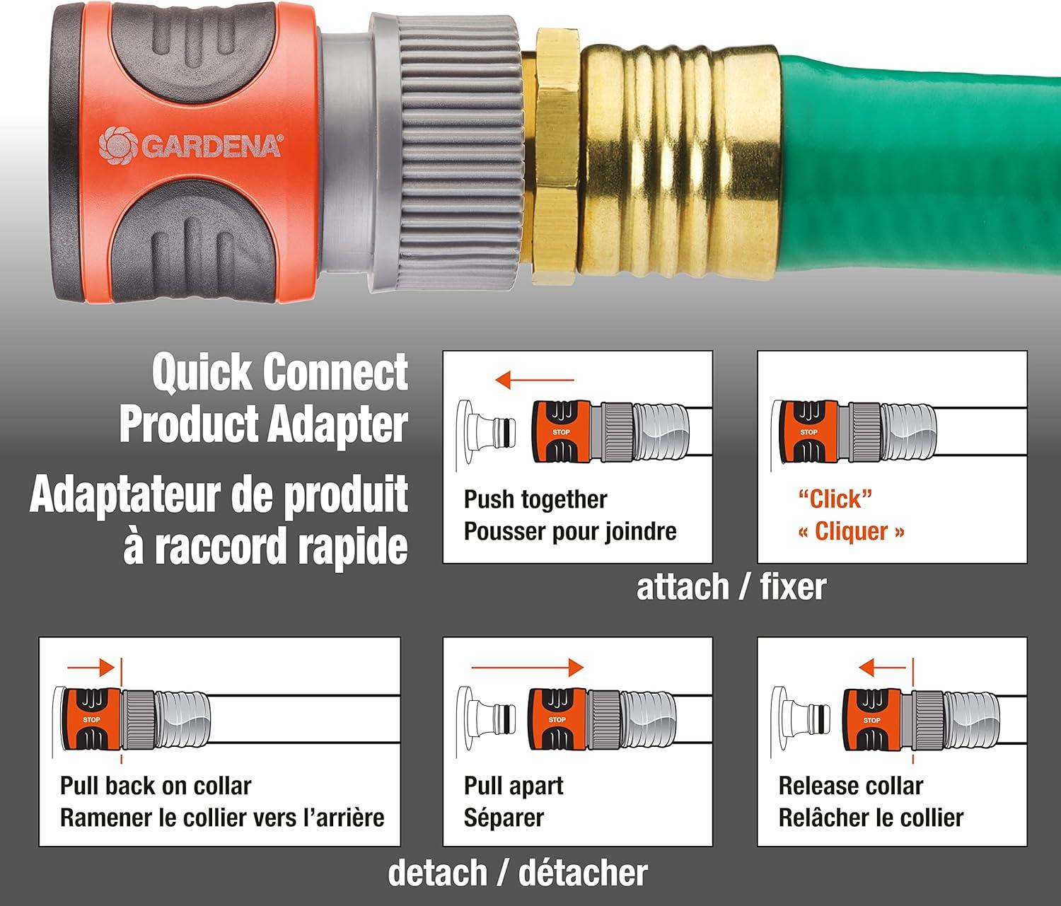 imageGardena 38142 Classic Impulse Sprinkler on Weighted Sled Base Include Original Gardena Quick Connect for Quick and Easy Attachment to Your Hose