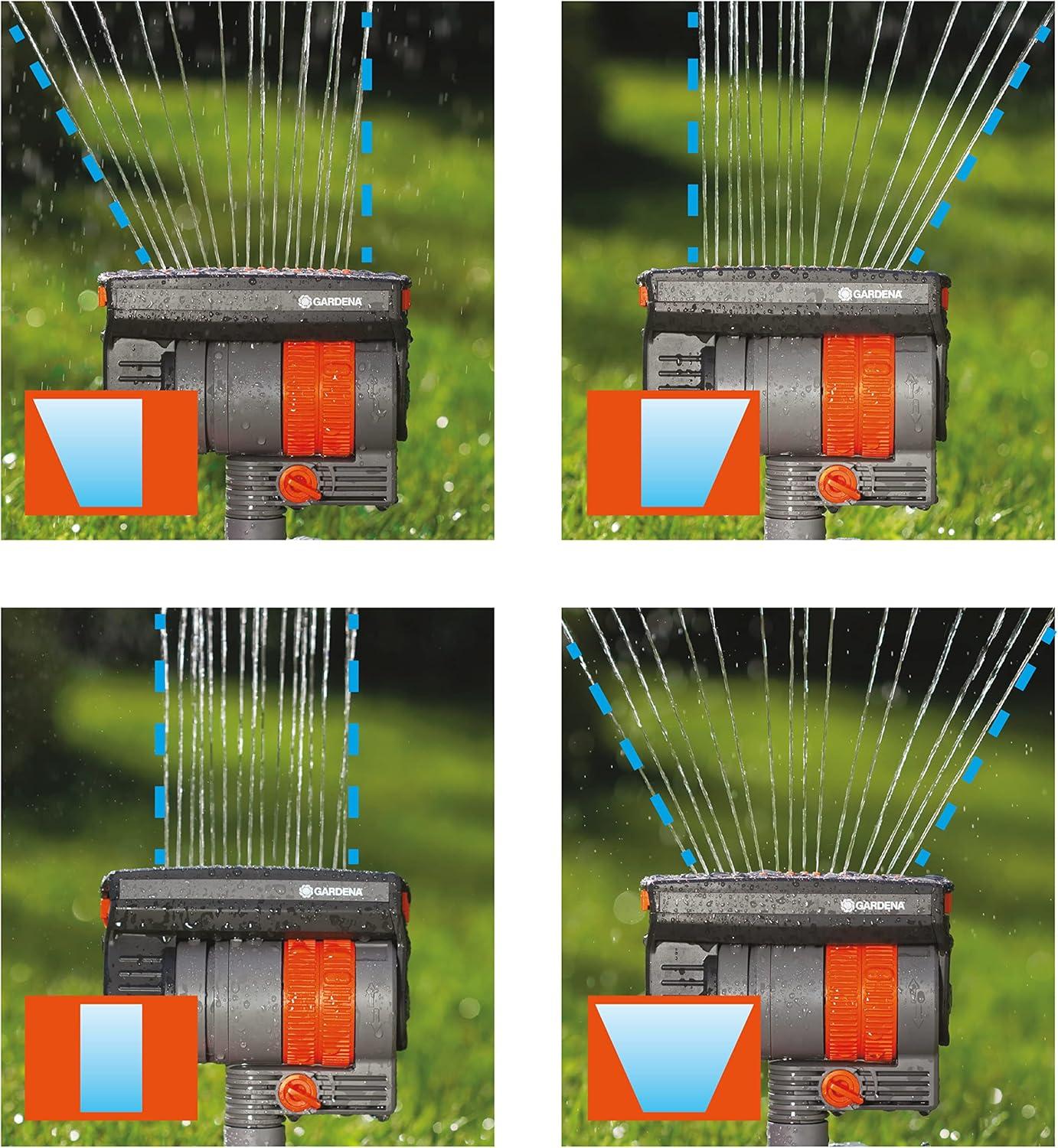 imageGardena 6984BZMX ZoomMaxx Adjustable Sprinkler with Built in Timer Weighted Base for Precise Watering up to 2300 Sq Ft Compatible with Any Hose Brand Made in Germany 5 Year WarrantyWeighted Base