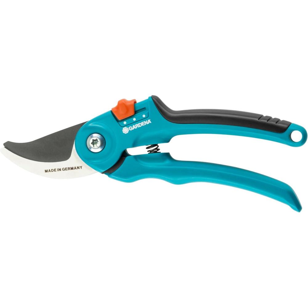 imageGARDENA 08857 Adjustable Bypass Garden Pruning Shears for Trees Roses and Flowers Heavy Duty Professional Steel Cutting Blades Sharp Trimming Pruners Made in GermanyBypass