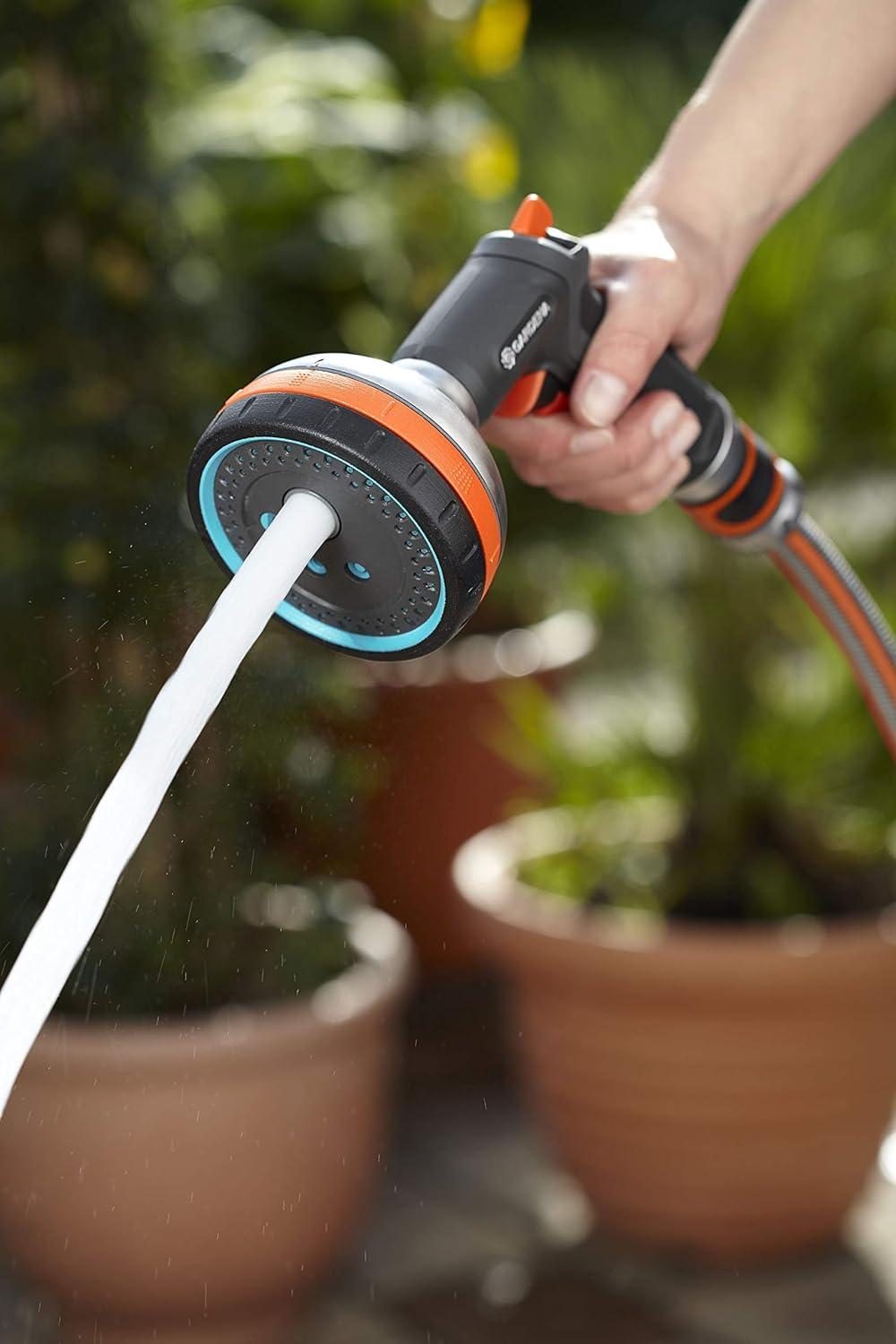 imageGARDENA 3817MFP Frost Proof Premium Metal Multi Sprayer Five Spray Patterns Water StopMulti Application