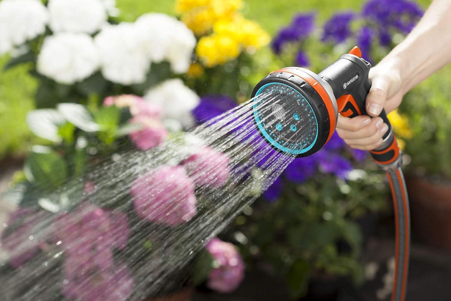imageGARDENA 3817MFP Frost Proof Premium Metal Multi Sprayer Five Spray Patterns Water StopMulti Application