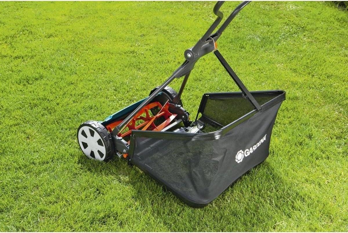 imageGARDENA 4018 Classic 16quot Reel Lawn Mower with 5 Blades The Lawn Mower for Everyday use with No Gas No Electricity Makes Mowing a Breeze Best Yard Tools You can ownGrass Catcher