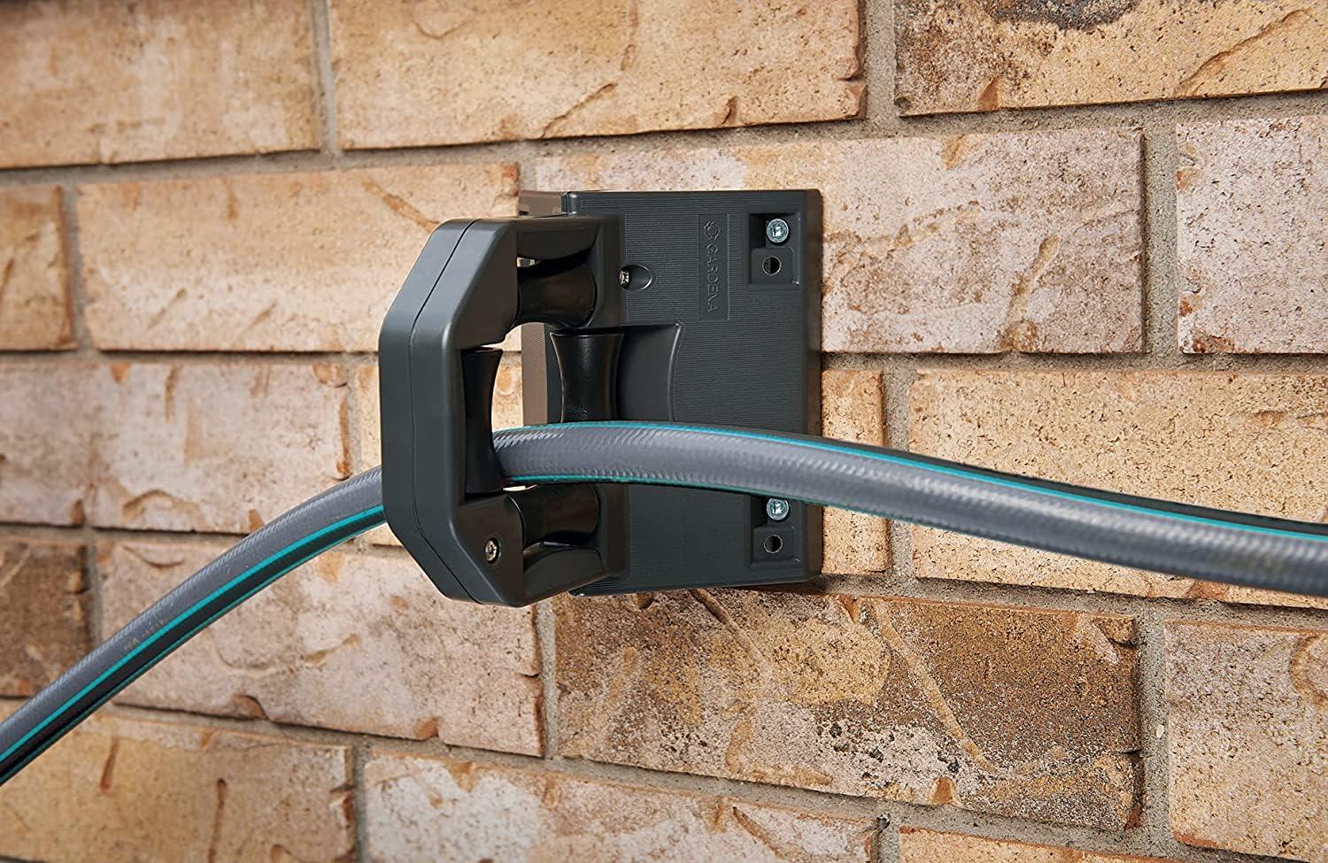 imageGARDENA 08050 Retractable Garden Hose Reel 82 x 12quot hose Wall Mounted Automatic Retraction ampamp Length Lock for Easy Watering Heavy Duty Swivel Bracket 180 Includes Nozzle