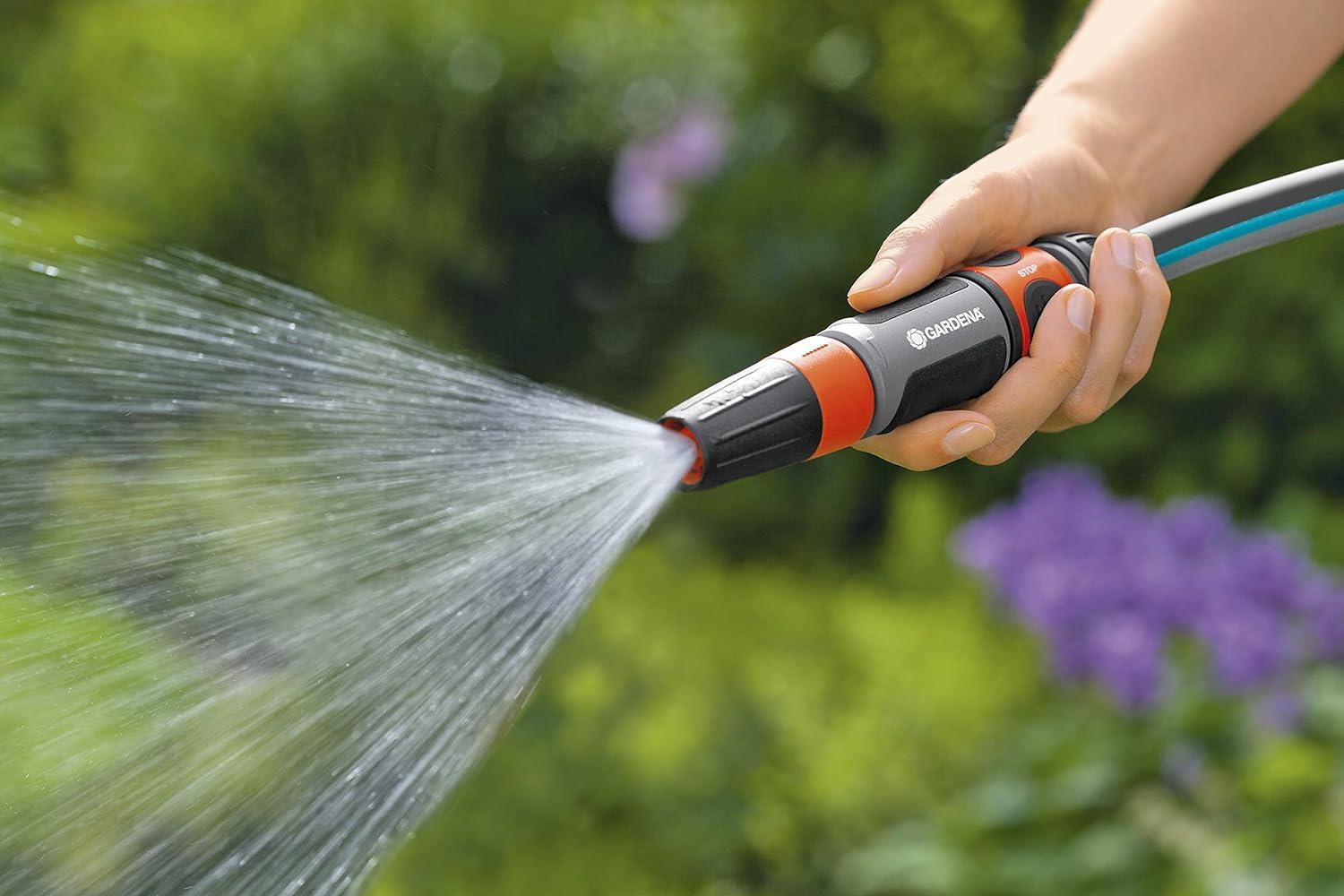 imageGARDENA 08050 Retractable Garden Hose Reel 82 x 12quot hose Wall Mounted Automatic Retraction ampamp Length Lock for Easy Watering Heavy Duty Swivel Bracket 180 Includes Nozzle