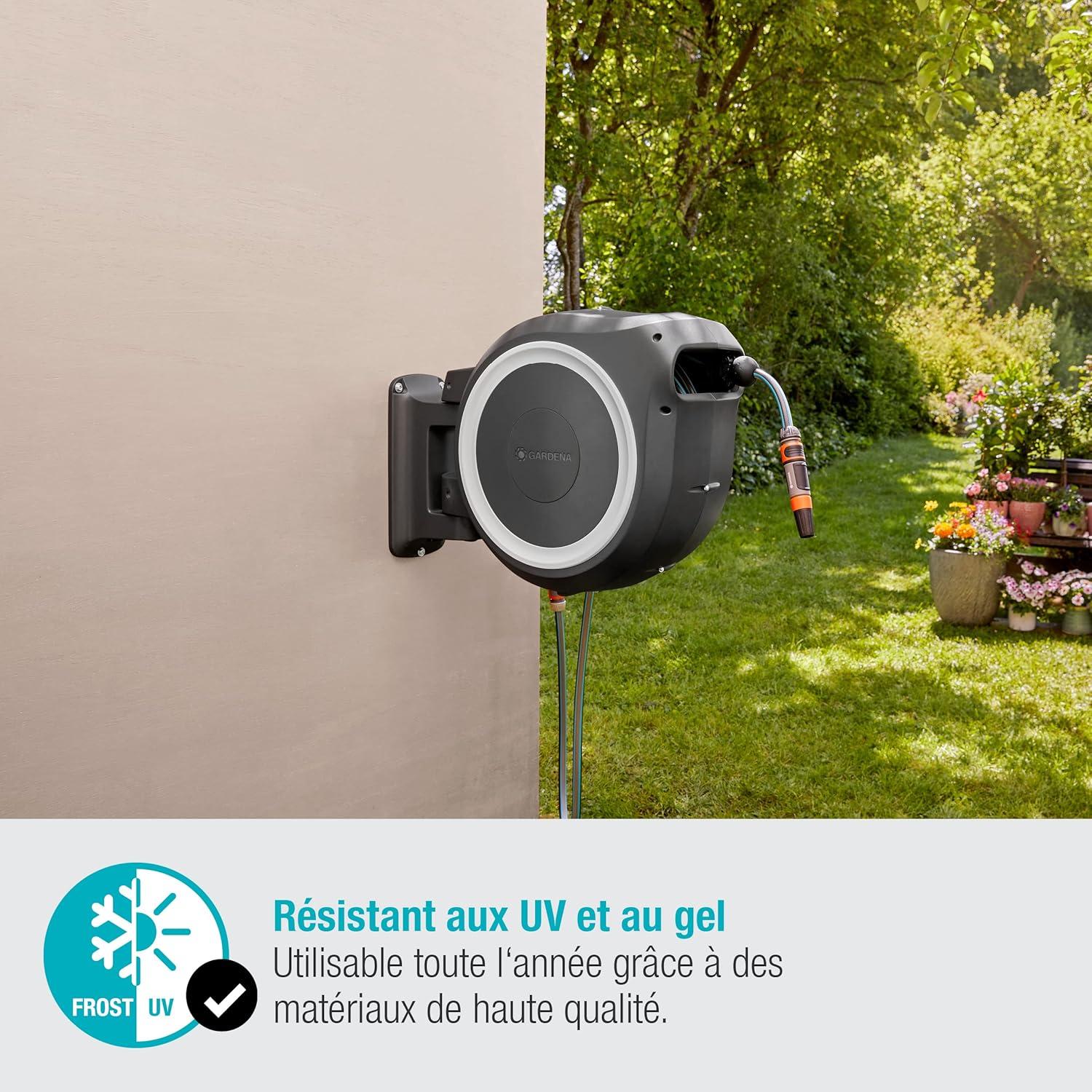 imageGARDENA Dvidoir automatique mural gardena rollup ml 25 m bleu 1862020Blanc