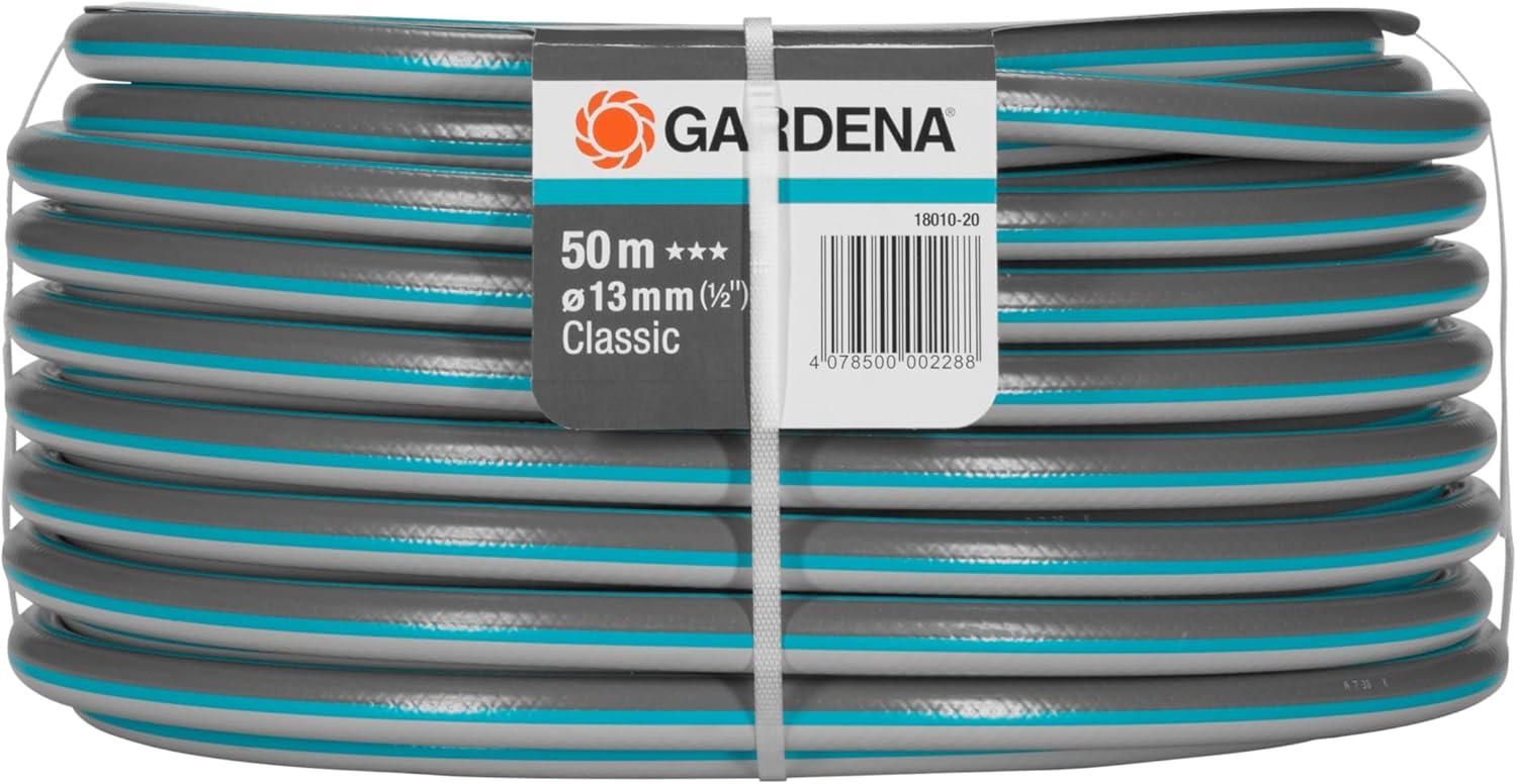 imageGardena Action de tuyau classique 13 mm 12 Pouce 18 m tuyau de jardin universel en tissu cross robuste impression de 22 bars rsistant aux UV sans pices systme 180012050 m 12