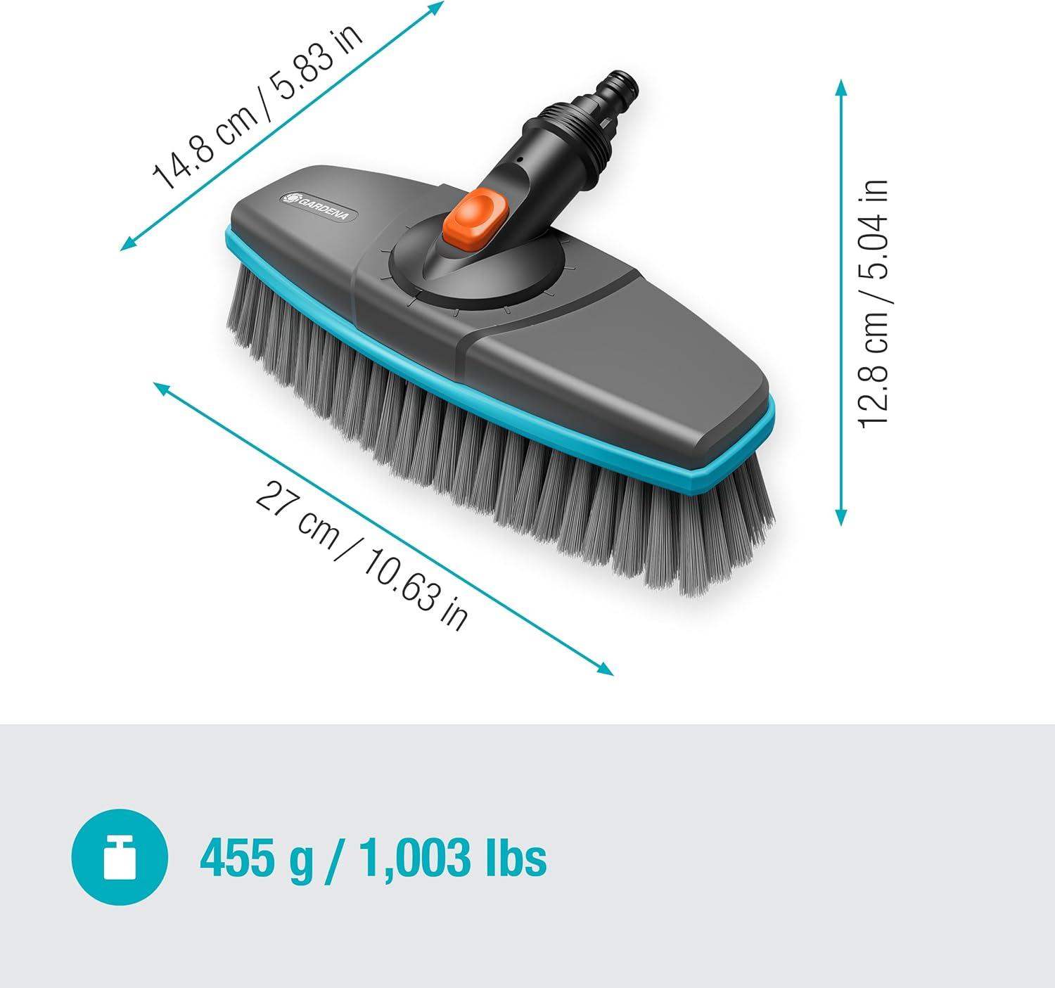 imageGardena Cleansystem Brosse Manche Souple Brosse pour Nettoyer Les Surfaces dlicates Poils Doux pivotante raccorder au Manche Cleansystem idale pour Les Grandes Surfaces 1881020Simple