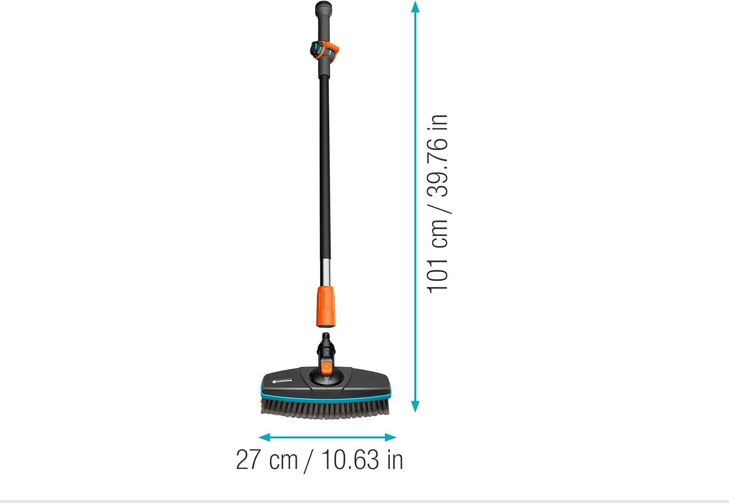 imageGardena Cleansystem Kit de Lavage avec Manche S de 90 cm et Brosse Manche Souple kit Pratique idal pour Le Nettoyage Humide des Grandes Surfaces dlicates pastilles de Nettoyage 1882620