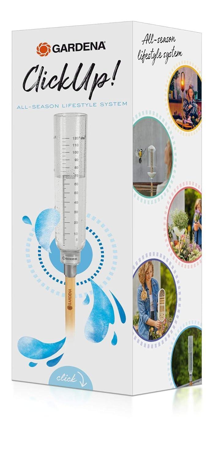 imageGardena ClickUp Manche Poigne Fixation Solide pour Tous Les modles ClickUp Bois de mlze certifi FSC Maintien scuris 1130020Pluviomtre