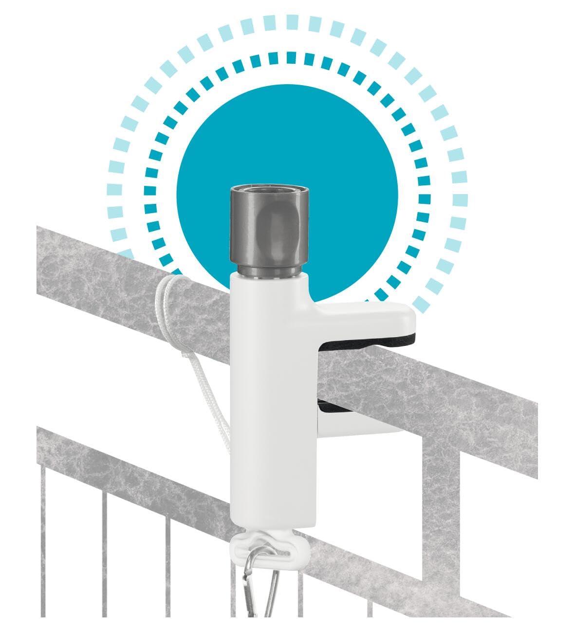 imageGardena ClickUp Manche Poigne Fixation Solide pour Tous Les modles ClickUp Bois de mlze certifi FSC Maintien scuris 1130020Support pour balcon