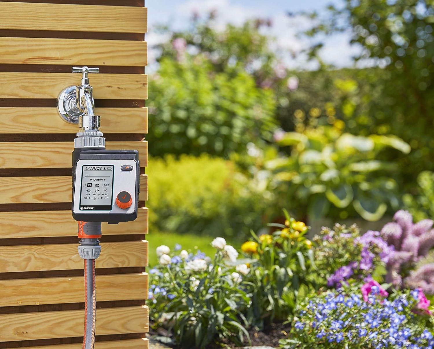 imageGardena Commande darrosage avec appli Bluetooth Arrosage automatique pour le jardin et le balcon configurable via lappli cycles darrosage en 3 programmes horaires porte de 10 m 0188920Programmateur dArrosage Master
