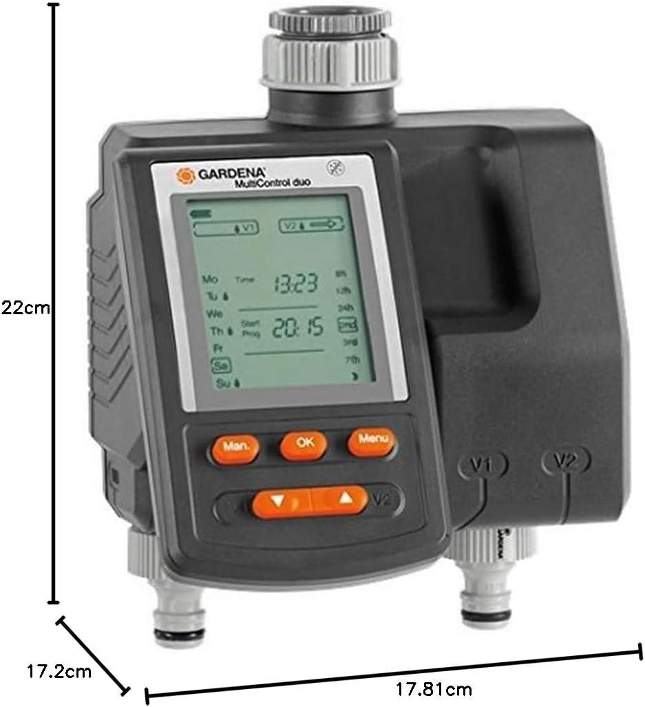 imageGardena Commande darrosage avec appli Bluetooth Arrosage automatique pour le jardin et le balcon configurable via lappli cycles darrosage en 3 programmes horaires porte de 10 m 0188920Programmateur dArrosage MultiControl duo