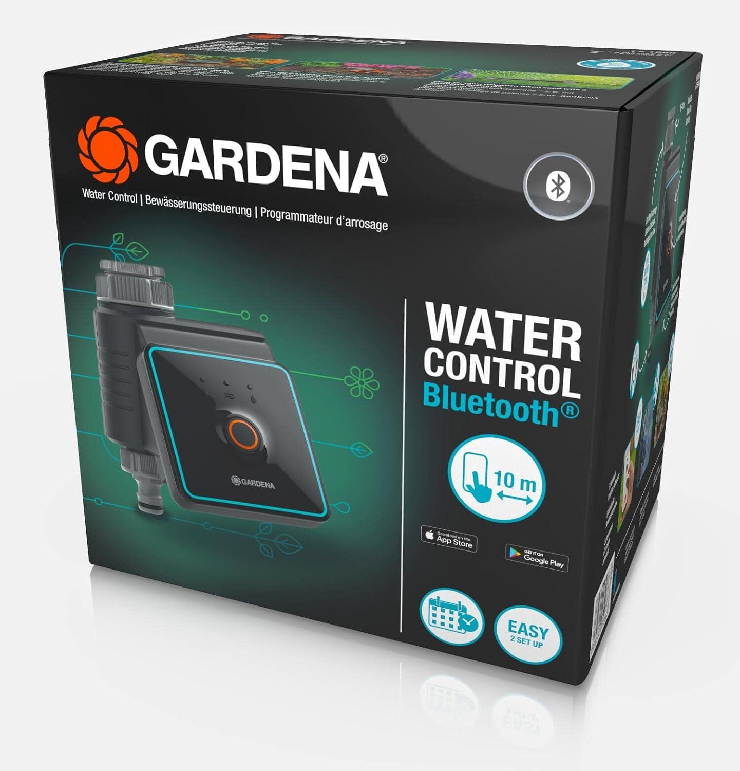 imageGardena Commande darrosage avec appli Bluetooth Arrosage automatique pour le jardin et le balcon configurable via lappli cycles darrosage en 3 programmes horaires porte de 10 m 0188920Programmateur dArrosage Bluetooth