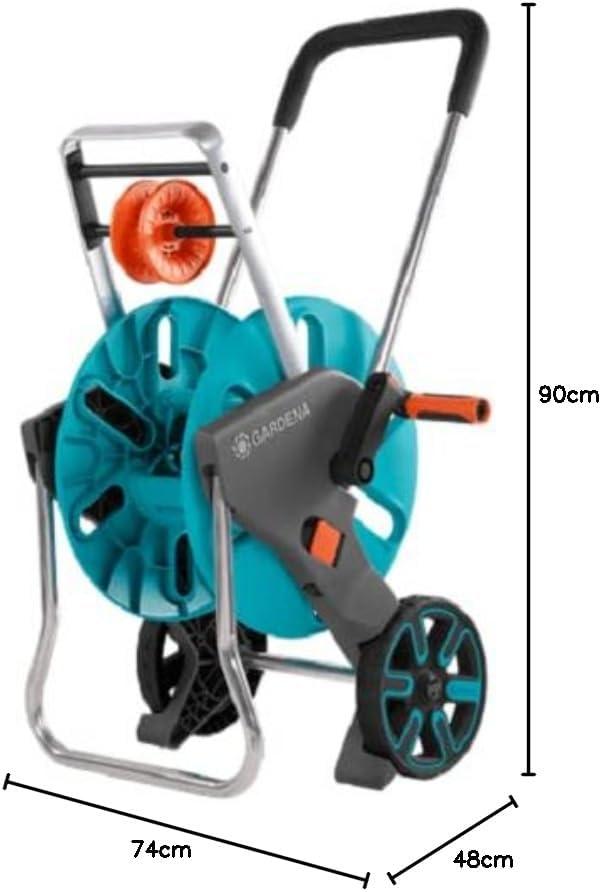 imageGardena Dvidoir mtallique sur roues AquaRoll M Argent Orange Noir CleverRoll M mtalCleverRoll M Easy