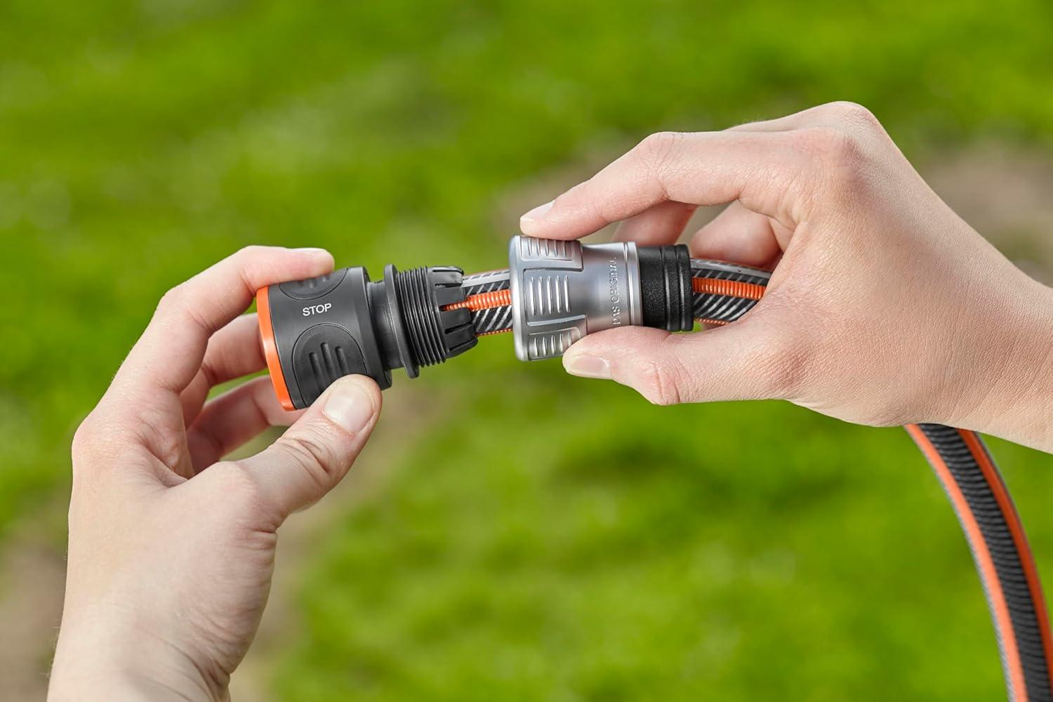 imageGardena EcoLine Ncessaire de base Avec pistolet de nettoyage nez de robinet adaptateur raccord de tuyau et raccord aquastop pour arrosage et nettoyage rsistant aux UV et au gel 1890020Ncessaire de base Premium