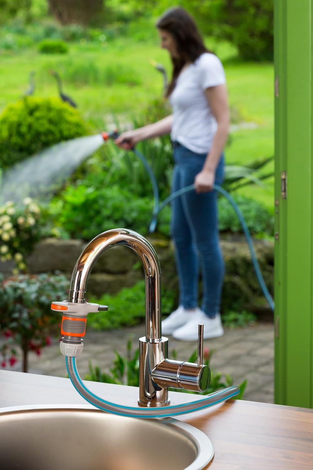 imageGardena Equipement de base dintrieur kit de dmarrage compos dun raccord de robinet dintrieur dun raccord de tuyau dun robinet darrt deau et dune douche de balcon 1827420Set