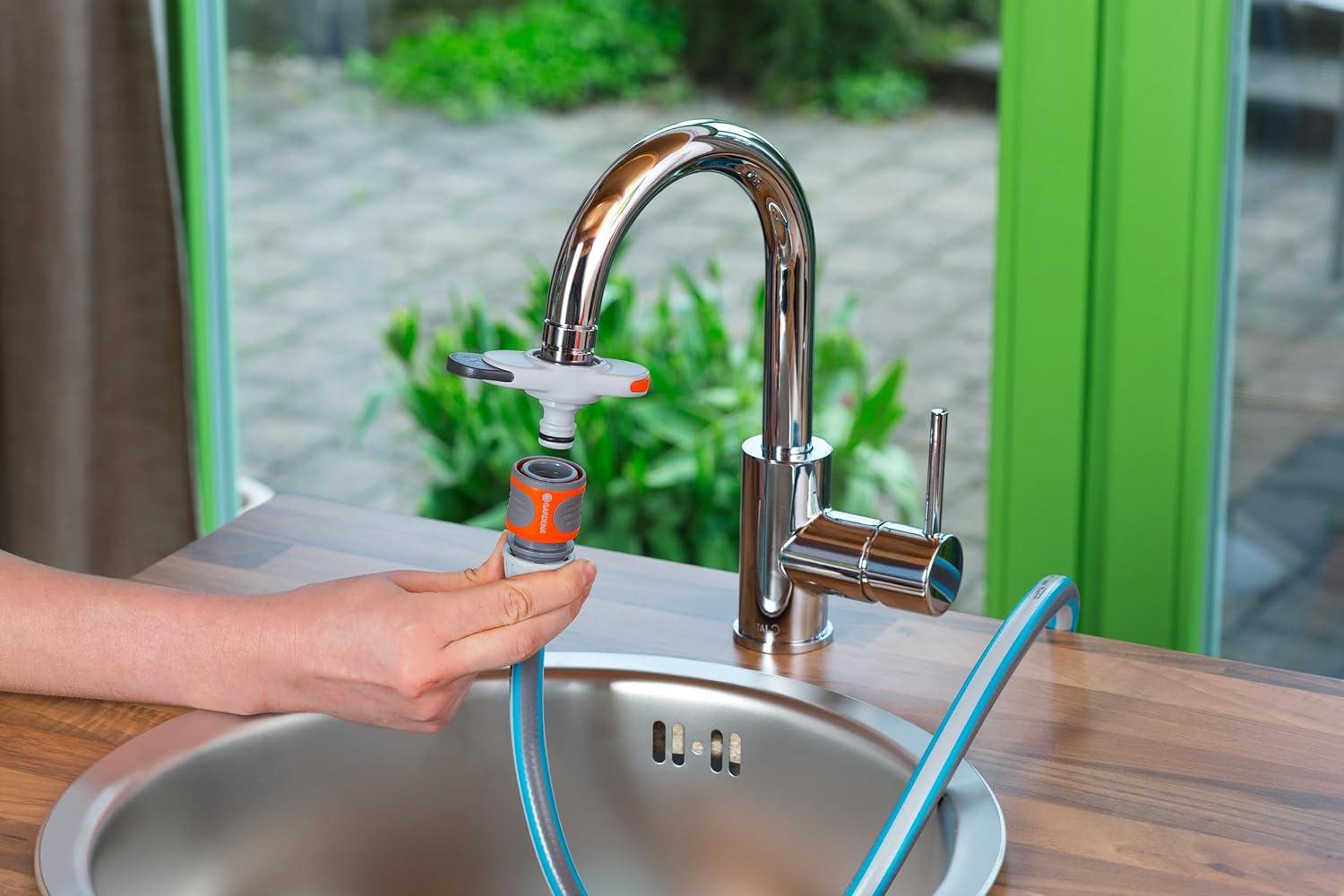 imageGardena Equipement de base dintrieur kit de dmarrage compos dun raccord de robinet dintrieur dun raccord de tuyau dun robinet darrt deau et dune douche de balcon 1827420Set