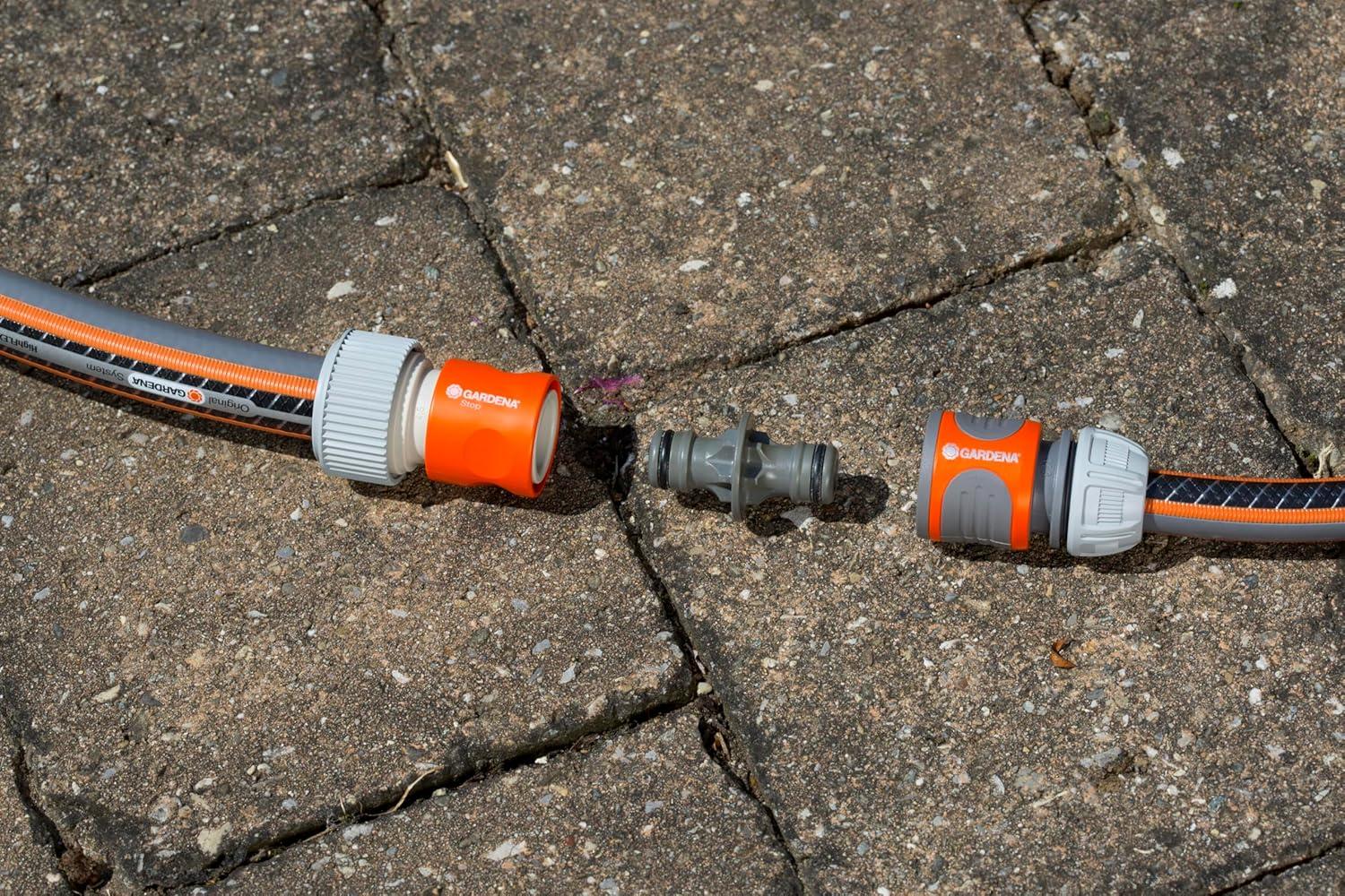 imageGardena Pice de transition systme professionnelle avec Waterstop Pice de tuyau pour la connexion lextrmit du tuyau adapte 19 mm 34 Pouce tuyaux 281420Pice de transition avec arrt deau