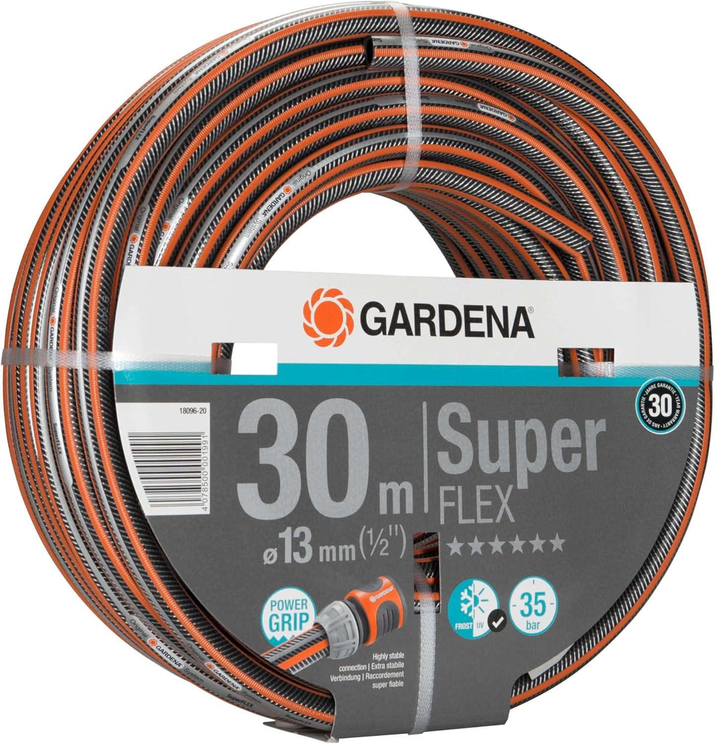 imageGardena Tuyau Highflex Comfort 13 mm 12 Pouce 30 m Tuyau de jardin avec profil de puissance pression de 30 bars stable dimensionnellement rsistant aux UV 180662030 m 12