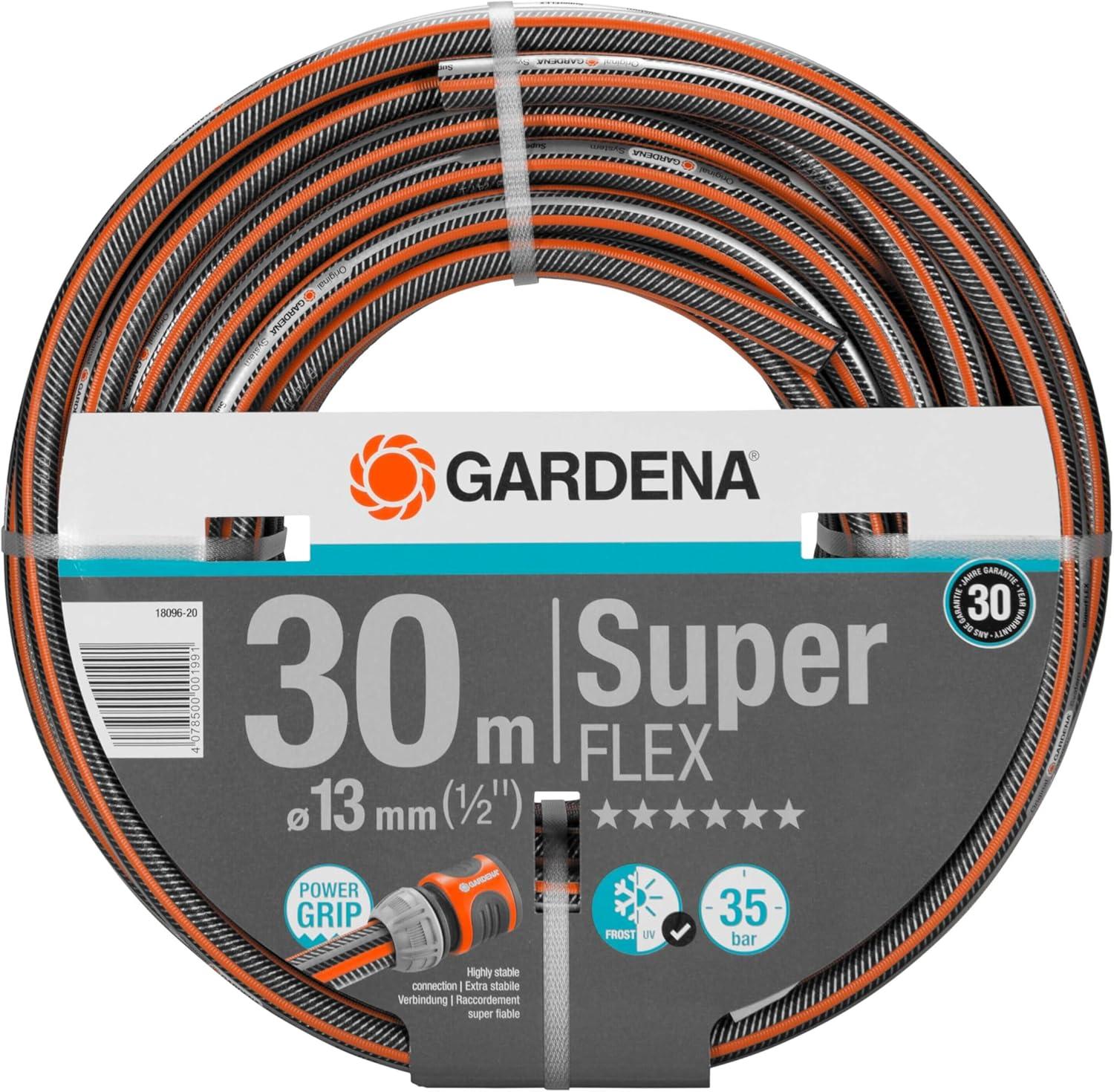 imageGardena Tuyau Highflex Comfort 13 mm 12 Pouce 30 m Tuyau de jardin avec profil de puissance pression de 30 bars stable dimensionnellement rsistant aux UV 180662030 m 12