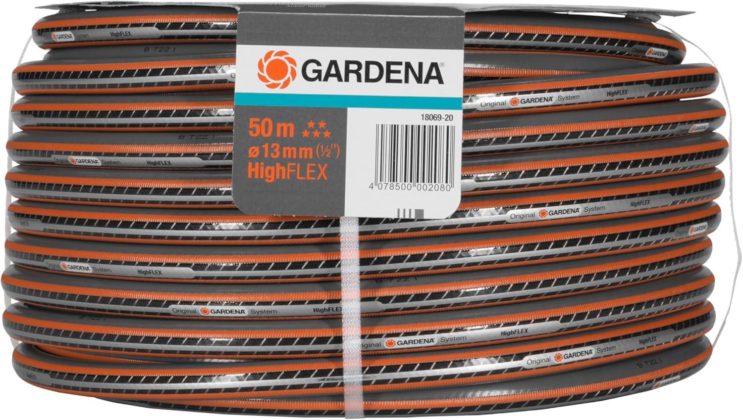 imageGardena Tuyau Highflex Comfort 13 mm 12 Pouce 50 m Tuyau de jardin avec profil de puissance pression de 30 bars stable dimensionnellement rsistant aux UV emball 1806920Tuyau HighFlex pratique
