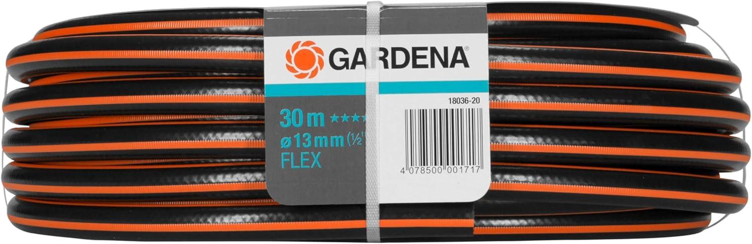 imageGardena Tuyau de Comfort FLEX 13 mm 12 Pouce 15 m Tuyau de jardin flexible et dimensionnellement avec profil de poigne de puissance imprim 25 bar sans pices systme 180312030 m 12