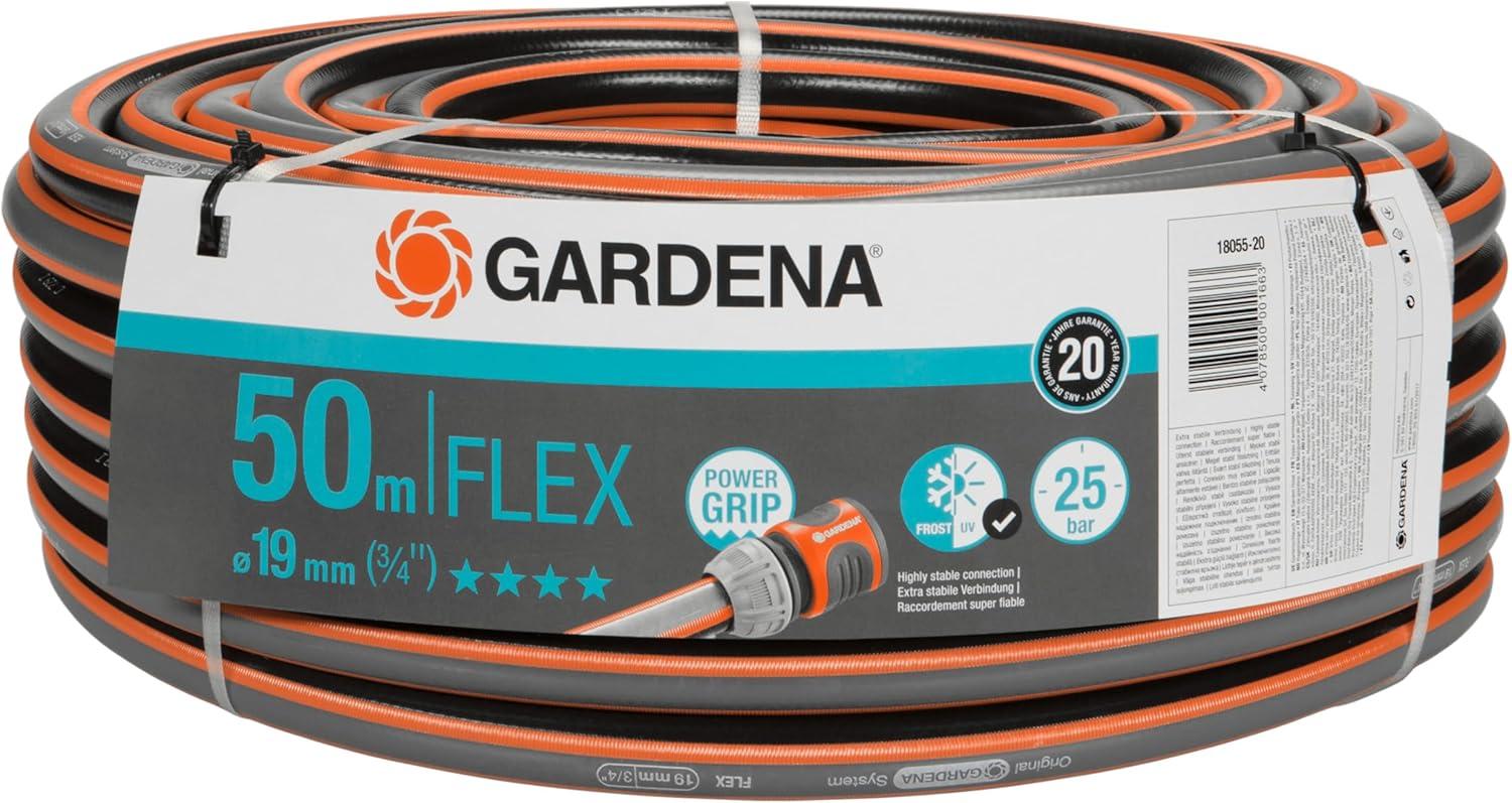 imageGardena Tuyau de Comfort FLEX 13 mm 12 Pouce 15 m Tuyau de jardin flexible et dimensionnellement avec profil de poigne de puissance imprim 25 bar sans pices systme 180312050 m 34