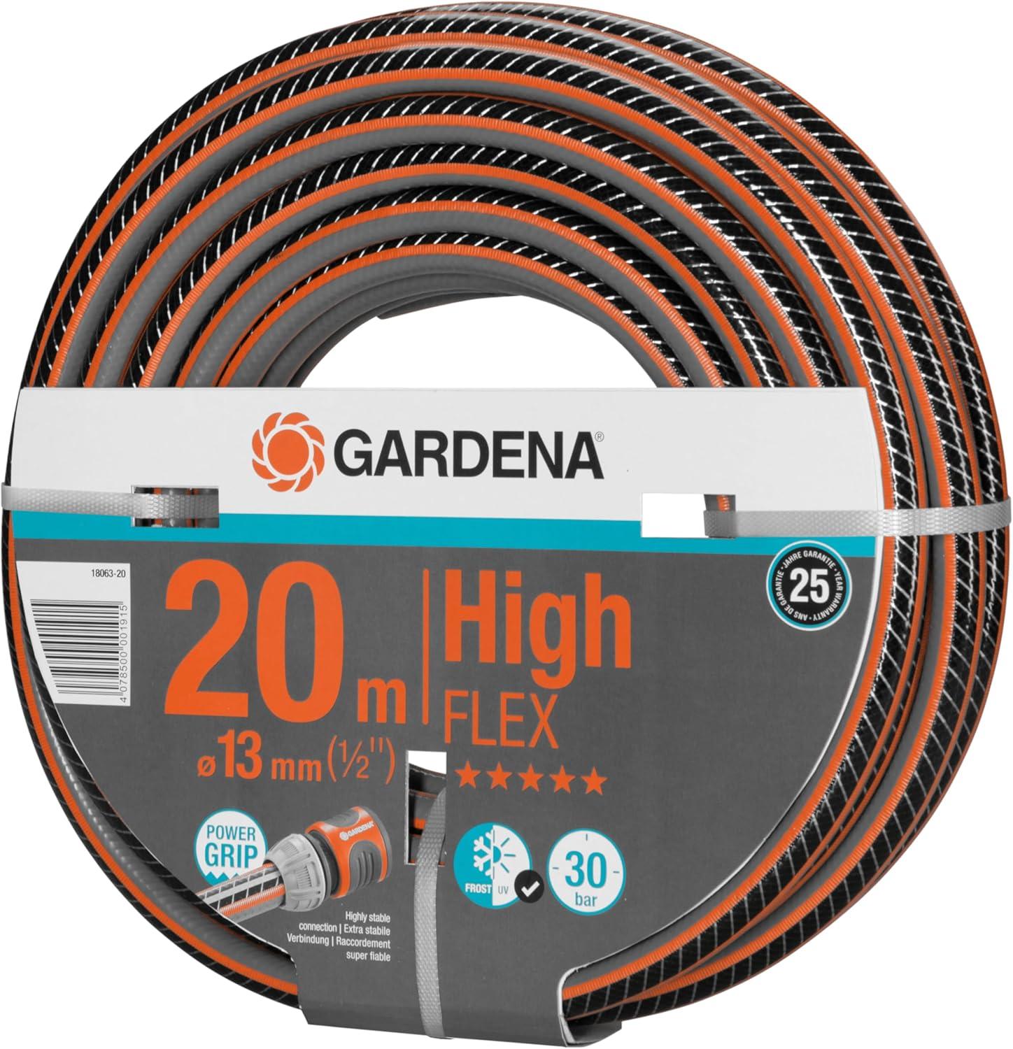 imageGardena Tuyau highflex Comfort 13 mm 12 Pouce 20 m tuyau de jardin avec profil de puissance pression de 30 bars stable dimensionnellement rsistant aux UV 180638820 m 12