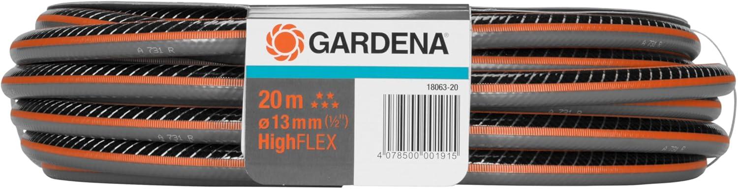 imageGardena Tuyau highflex Comfort 13 mm 12 Pouce 20 m tuyau de jardin avec profil de puissance pression de 30 bars stable dimensionnellement rsistant aux UV 180638820 m 12